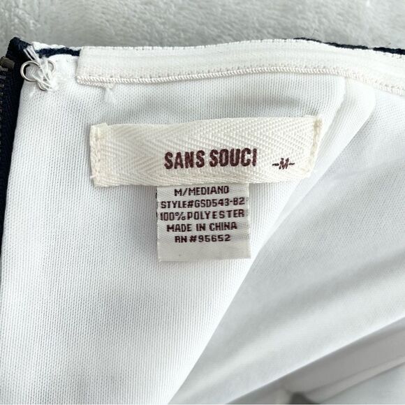 Sans Souci Nautical Stripe Strapless Dress Size Medium - Picture 8 of 9